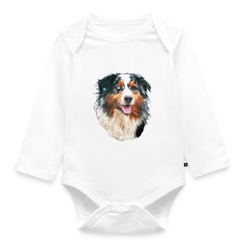 aussie - Body Bébé bio manches longues - blanc - Devant