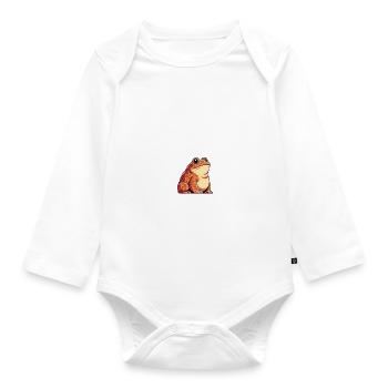 Der Froschprinz - Baby Bio-Langarm-Body - Weiß - Vorne