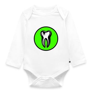 Icône de dentiste dentaire - Body Bébé bio manches longues - blanc - Devant