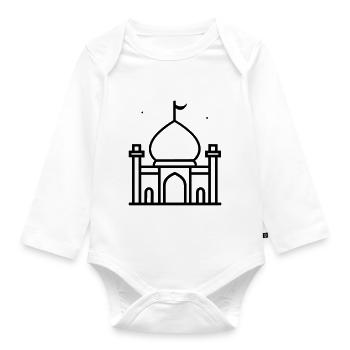 Moschee - Baby Bio-Langarm-Body - Weiß - Vorne