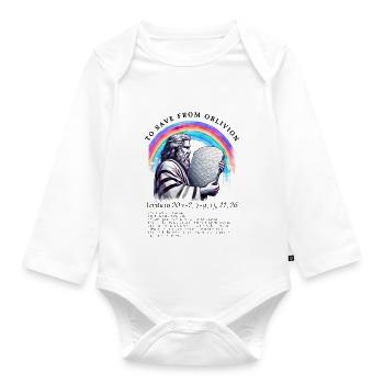 To save from oblivion - Organic Longsleeve Baby Bodysuit - white - Front