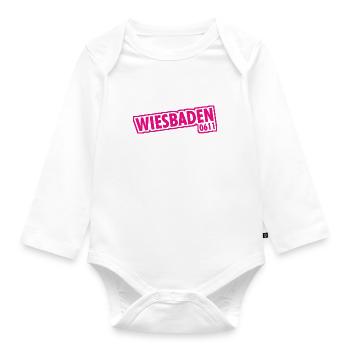 Wiesbaden 0611 Vorwahl - Baby Bio-Langarm-Body - Weiß - Vorne