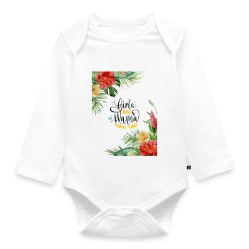 Les filles s’amusent - Body Bébé bio manches longues - blanc - Devant