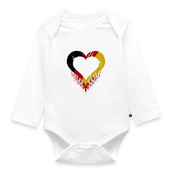 Homesickness for Germany - Organic Longsleeve Baby Bodysuit - white - Front