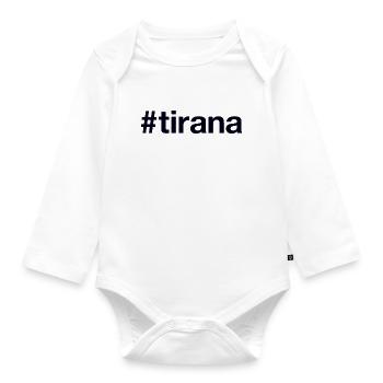 TIRANA Hashtag - Baby Bio-Langarm-Body - Weiß - Vorne