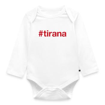 TIRANA Hashtag - Baby Bio-Langarm-Body - Weiß - Vorne