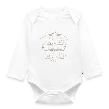 La cuisine, c'est ma passion - Body Bébé bio manches longues - blanc - Devant