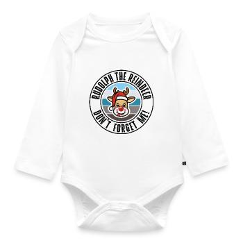Rudolph - Organic Longsleeve Baby Bodysuit - white - Front