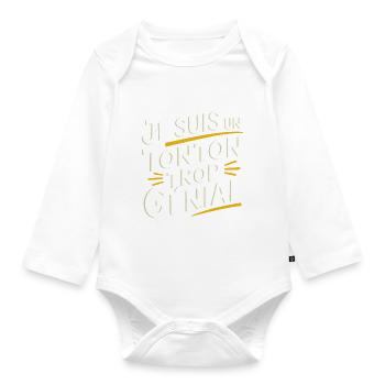 Je suis un tonton trop génial - Body Bébé bio manches longues - blanc - Devant