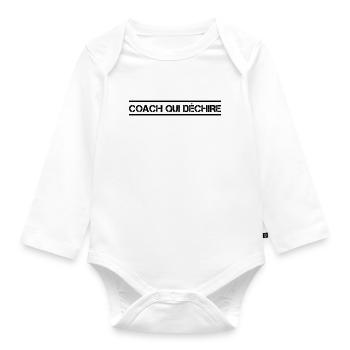Coach Who - Organic Longsleeve Baby Bodysuit - white - Front