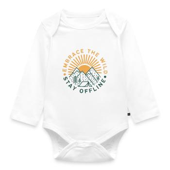 Embrace The Wild Stay Offline - Organic Longsleeve Baby Bodysuit - white - Front