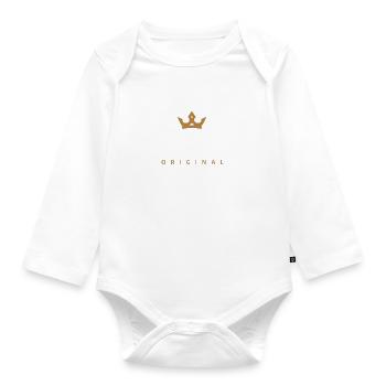 Logo familial original lumineux - Body Bébé bio manches longues - blanc - Devant