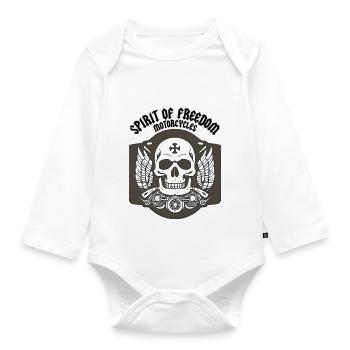 SPIRIT OF FREEDOM - Baby Bio-Langarm-Body - Weiß - Vorne