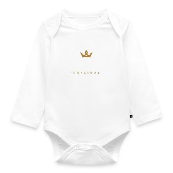 Heinen Original Familienlogo - Baby Bio-Langarm-Body - Weiß - Vorne