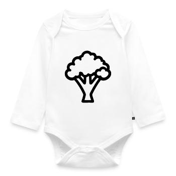 broccoli - Organic Longsleeve Baby Bodysuit - white - Front