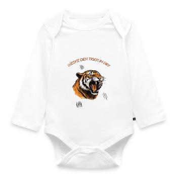 Wecke den Tiger in dir! - Baby Bio-Langarm-Body - Weiß - Vorne