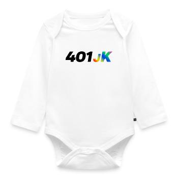 401JK Rainbow Gradient - Organic Longsleeve Baby Bodysuit - white - Front