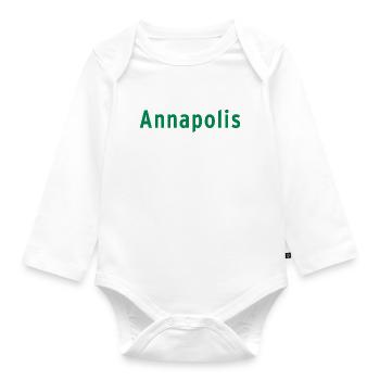 Annapolis - Baby Bio-Langarm-Body - Weiß - Vorne