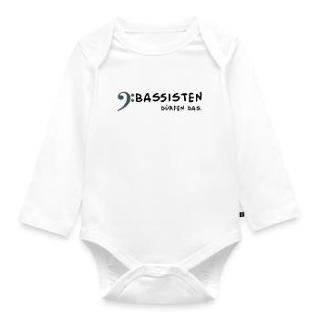 Bassists are allowed to - Organic Longsleeve Baby Bodysuit - white - Front