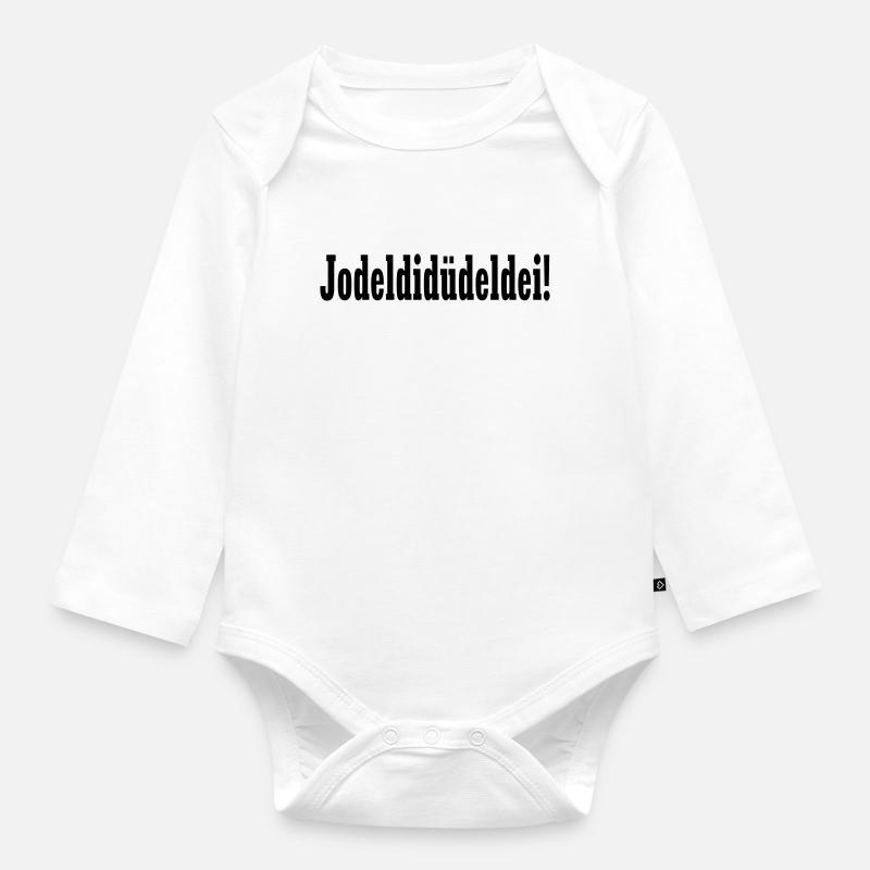 jodeldidüdeldei - Organic Longsleeve Baby Bodysuit - white