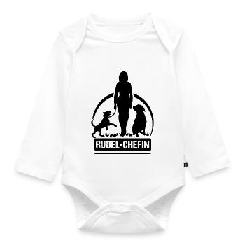 Rudel-Chefin - Baby Bio-Langarm-Body - Weiß - Vorne
