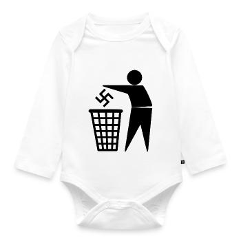 Antifa - Baby Bio-Langarm-Body - Weiß - Vorne