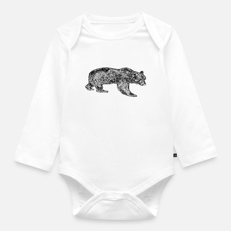 porter - Body Bébé bio manches longues - blanc