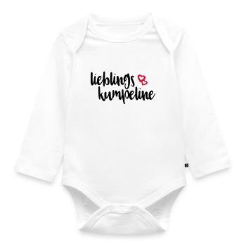 Favorite girlfriend girlfriend girlfriends best friend - Organic Longsleeve Baby Bodysuit - white - Front