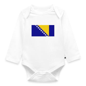 Bosnien-Herzegowina - Baby Bio-Langarm-Body - Weiß - Vorne