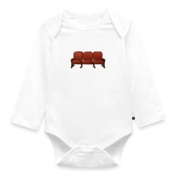 Kino Sitze Cinema Theater Movie - Baby Bio-Langarm-Body - Weiß - Vorne