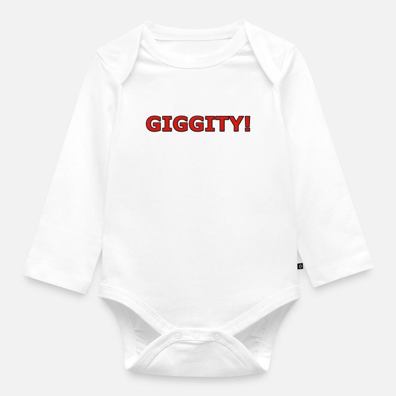 giggity 01 - Baby Bio-Langarm-Body - Weiß