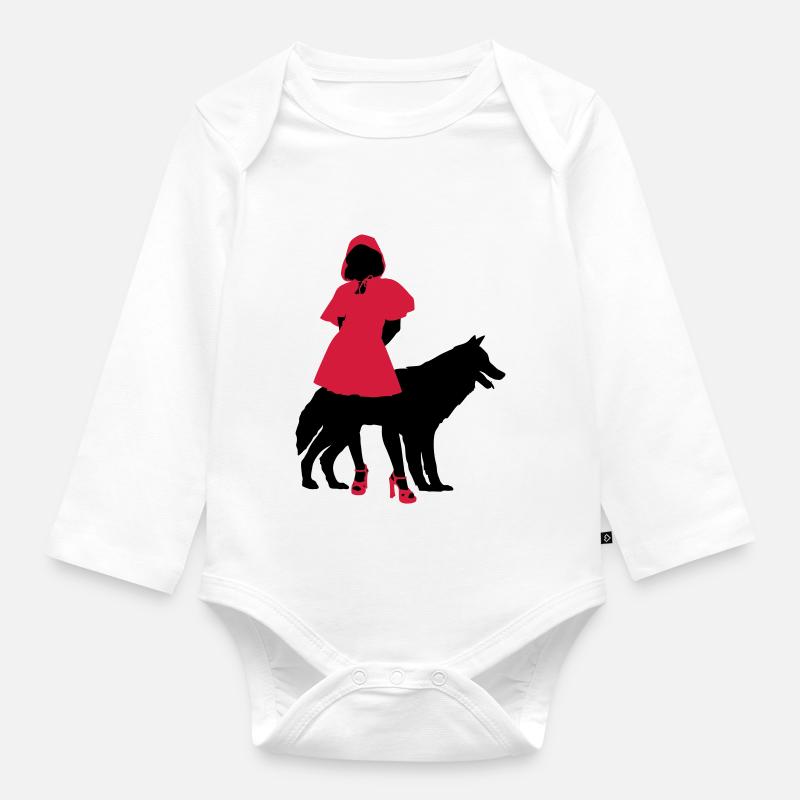 Rotkäppchen - Baby Bio-Langarm-Body - Weiß