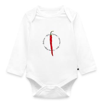 Cayenne Pepper Chili Hot Scharf Paprika Essen Food - Organic Longsleeve Baby Bodysuit - white - Front