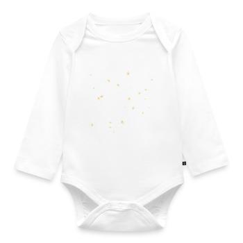 flower chamomile nice gift - Organic Longsleeve Baby Bodysuit - white - Front