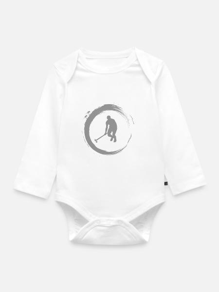 Hockey - Baby Bio-Langarm-Body - Weiß