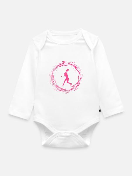 Tennis - Baby Bio-Langarm-Body - Weiß