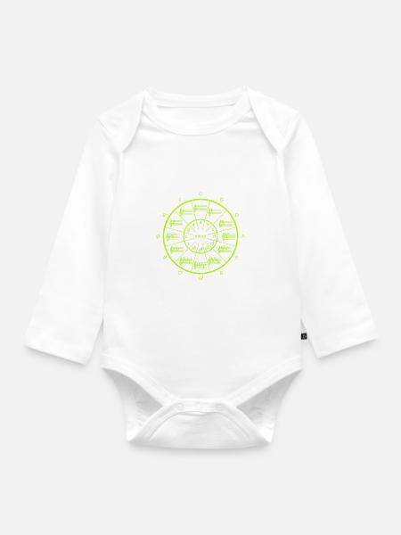 Quintenzirkel - Baby Bio-Langarm-Body - Weiß