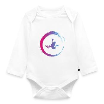 frog - Organic Longsleeve Baby Bodysuit - white - Front