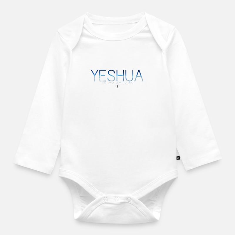 YESHUA vol.2 - Body Bébé bio manches longues - blanc