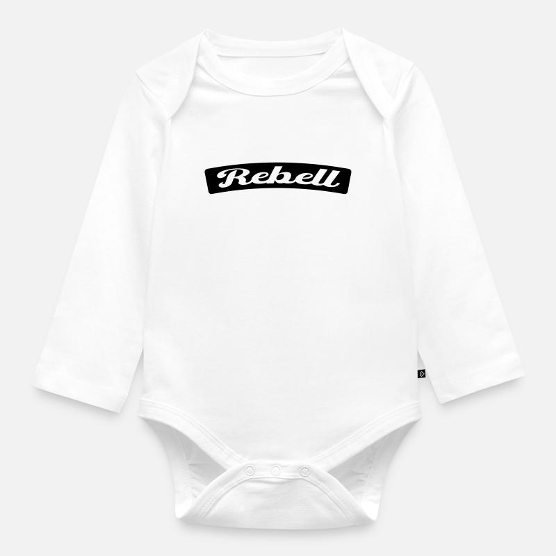 rebelle - Body Bébé bio manches longues - blanc