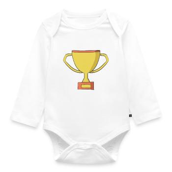 Cup - Organic Longsleeve Baby Bodysuit - white - Front
