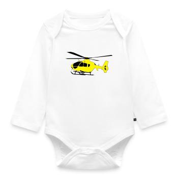 Hélicoptère - Body Bébé bio manches longues - blanc - Devant