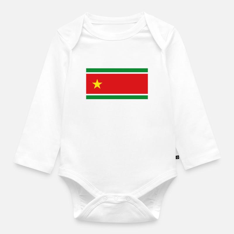 Drapeau Guadeloupe - Body Bébé bio manches longues - blanc