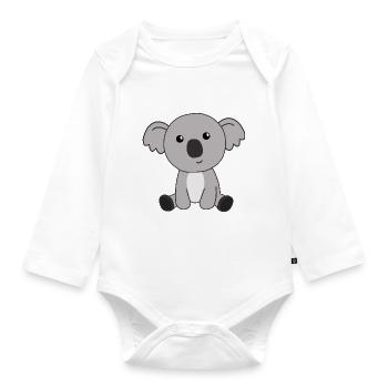 Koala süße Tiere für Kinder niedlich Tierchen - Baby Bio-Langarm-Body - Weiß - Vorne