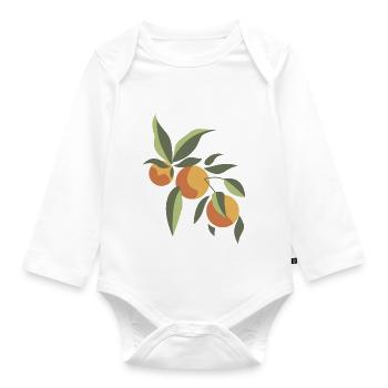 aesthetic fruit - Organic Longsleeve Baby Bodysuit - white - Front