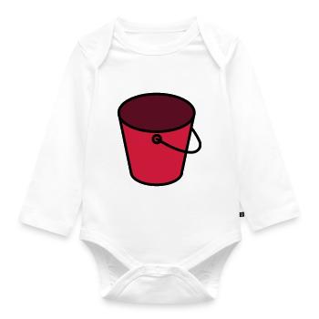 Seau Couleur Personnalisable - Body Bébé bio manches longues - blanc - Devant