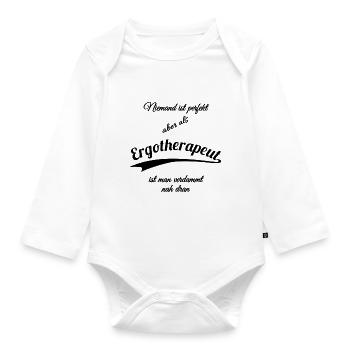 Ergotherapeut - Baby Bio-Langarm-Body - Weiß - Vorne