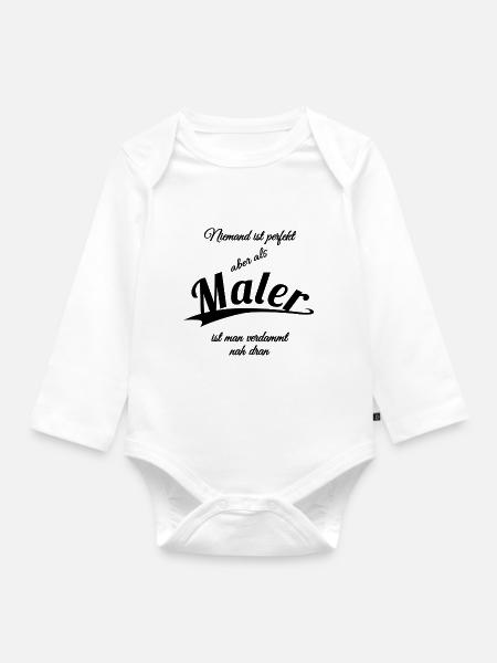 Maler - Baby Bio-Langarm-Body - Weiß