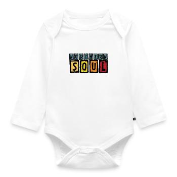 Northern Soul Lindy Hop Vintage - Organic Longsleeve Baby Bodysuit - white - Front