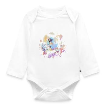 NEBULA DREAM - Organic Longsleeve Baby Bodysuit - white - Front